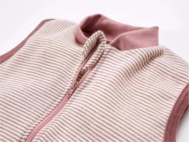 Lilano Lilano Baby und Kinder Schlafanzug Wolle Seide mauve-geringelt Gr.98/104, Rosa, – Produktbild 2 von 2