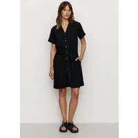 recolution Damen Kleid aus Leinen und LENZING ECOVERO Viskose Mix - YUCCA - recolution, Black (schwarz), – Produktbild 1 von 1