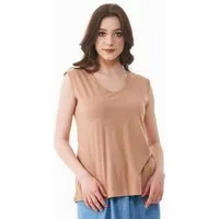 ORGANICATION ORGANICATION Top aus Bio-Baumwolle und Leinen, Braun(tan), – Produktbild 1 von 1
