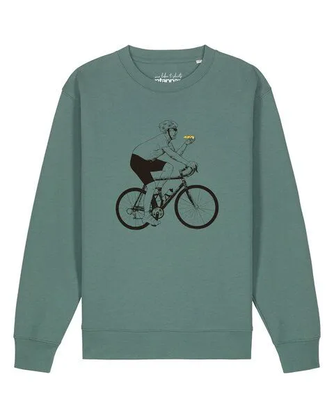 watapparel watapparel Sweatshirt Unisex Fahrrad und Pizza, Green bay, – Produktbild 1 von 2