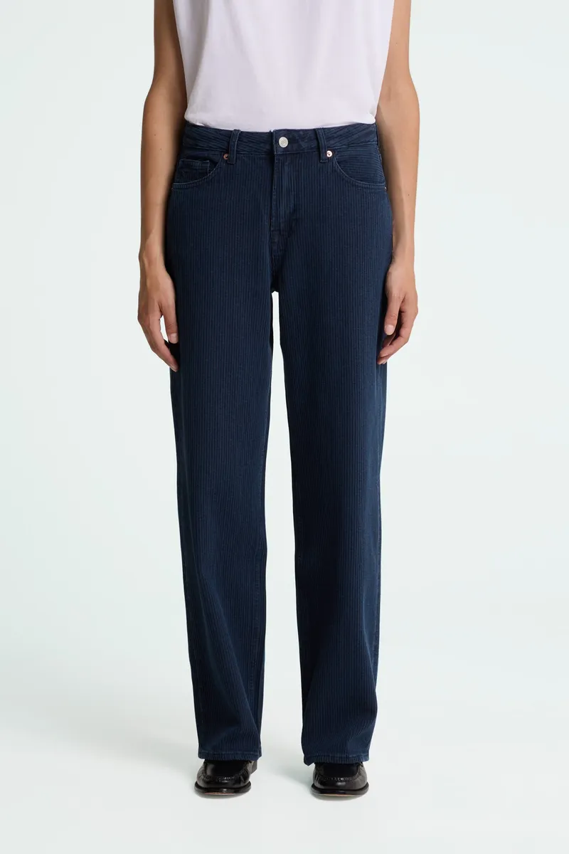 Kings Of Indigo Kings of Indigo Damen vegan Hose Corduroy Joan Mid Indigo, Extra dunkelblau, – Produktbild 1 von 1