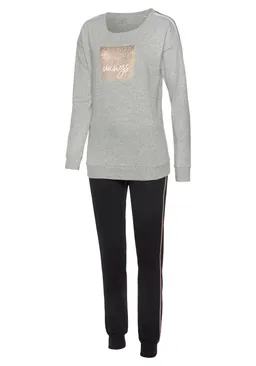 Vivance Dreams by Lascana Pyjama graumeliert/schwarz – Produktbild 1 von 1