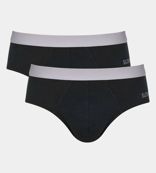 Sloggi Sloggi 2x Herren Brief Slip GO ABC 2.0 Bio-Baumwolle, Schwarz, – Produktbild 4 von 5