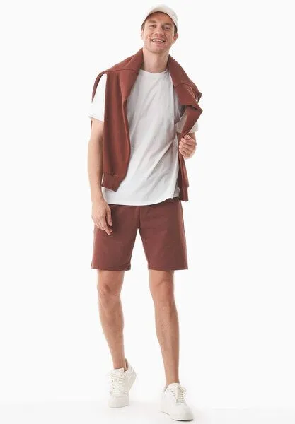 ORGANICATION ORGANICATION SAHIN | Leichte Sweatshorts aus Bio-Baumwolle, Coffee brown, – Produktbild 1 von 3