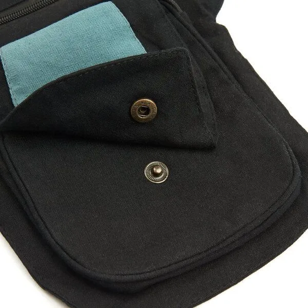 short'n'pietz short'n'pietz handgenähte Gürteltasche mit verstellbarem Gürtel, Blau, – Produktbild 6 von 8
