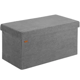 Casaria® Sitzbank Anthrazit Cord 76x38x38cm MDF faltbar – Produktbild 1 von 1