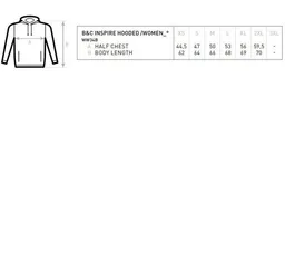 B&C Collection B&C Collection Damen Hoodie Sweatshirt Kapuzenpullover – Produktbild 1 von 1