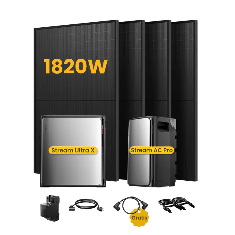 EcoFlow EcoFlow Stream Ultra X, All-in-One Speicher für Balkonkraftwerke, mit 4 x 455 Bifaziale Solarmodule, by Powerness - Stream Ultra X + Stream AC Pro | 5760Wh / Gratis Meter / Selbstabholung – Produktbild 1 von 1