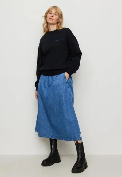 recolution Damen Sweatshirt aus Bio-Baumwolle - NERINE THINK POSITIVE - recolution, Black (schwarz), – Produktbild 1 von 4