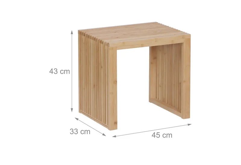 RELAXDAYS RELAXDAYS Sitzbank Minimalistische Sitzbank aus Bambus (1-St), Braun, – Produktbild 4 von 5