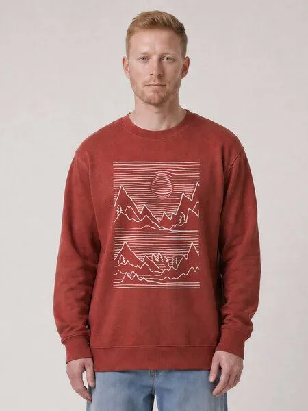 watapparel watapparel Sweatshirt Unisex Mountains, Earthy red, – Produktbild 2 von 2