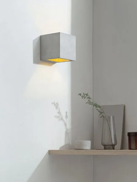 GANTlights Wandlampe Beton Lampe GANTlights B9, Gold, – Produktbild 1 von 4