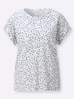 Witt Print-Shirt taubenblau-ecru-bedruckt – Produktbild 1 von 1