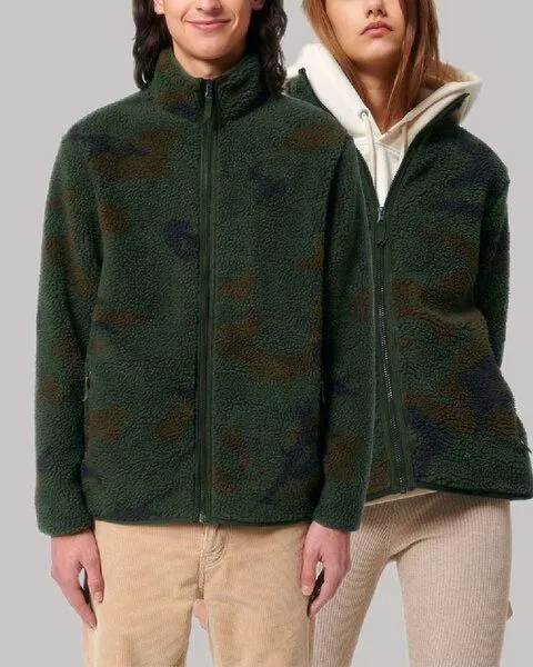 YTWOO YTWOO Wärmende Teddy Fleecejacke aus recyceltem PET, nachhaltig, ökologisch, Camouflage, – Produktbild 1 von 4