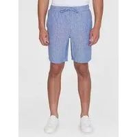 KnowledgeCotton Apparel KnowledgeCotton Apparel Leinenshorts - Loose linen shorts - VEGAN - aus Bio-Leinen, Moonlight blue (blau), – Produktbild 1 von 1