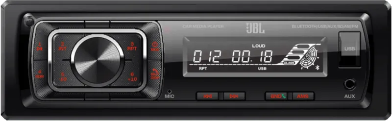 JBL JBL Celebrity 150 1-DIN Autoradio Car Media Player Autoradio (RDS, AM/FM Radio, Animiertes Display, Freisprecheinrichtung, 1 DIN), Schwarz, – Produktbild 4 von 4