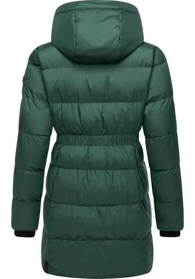 ragwear ragwear Kurzmantel Niara stylischer, gesteppter Wintermantel mit gefütterter Kapuze, Grün, – Produktbild 4 von 4