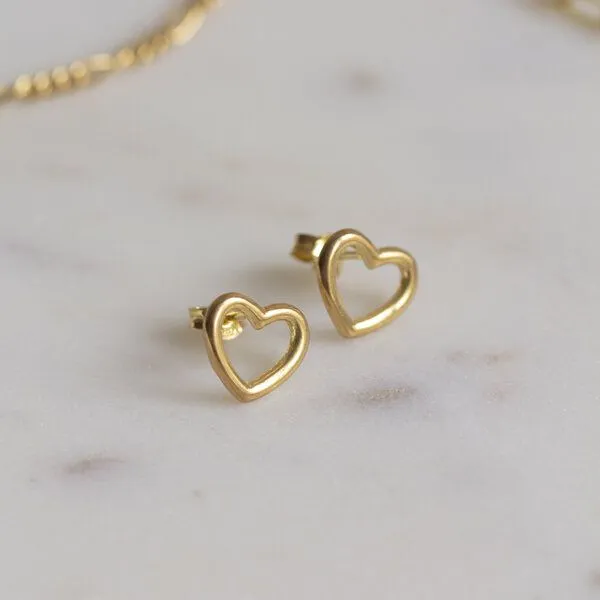 Paeoni Colors Paeoni Colors Herz-Ohrstecker aus 18k Gold Vermeil, 925 Sterling Silber – Produktbild 3 von 4