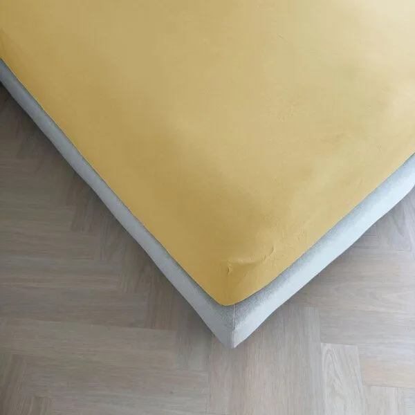 Kayori Kayori Emma Spannbettlaken Baumwollsatin, Gold, – Produktbild 1 von 4