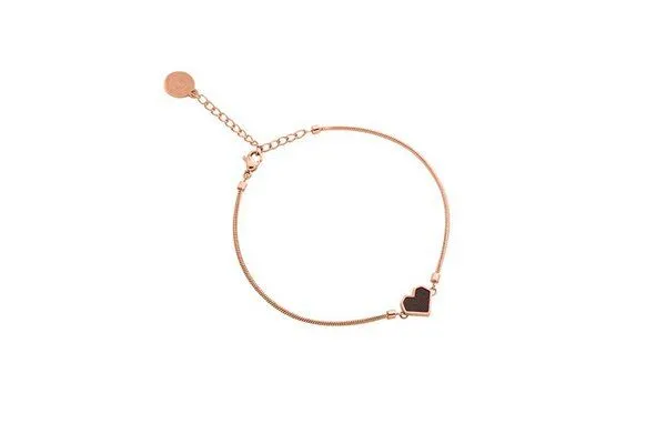 BeWooden BeWooden Herzchen Armbänder mit Holzdetail, Rose, – Produktbild 3 von 3