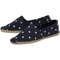 Japanwelt Espadrilles Japanwelt Espadrilles Classic Espadrilles Polka Dots Canvas Unix Gepunktete Sommer Slipper, Marine blau, – Produktbild 1 von 1
