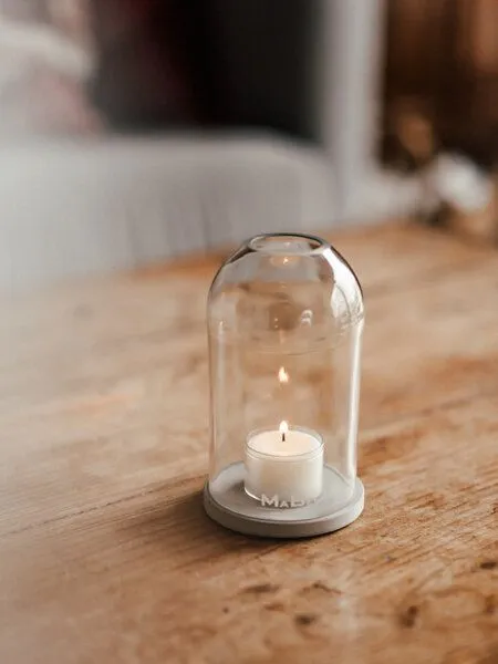 MaBe Windlicht Oh.Ha - Design by MaBe - clean und puristisch - das Kürzere, Transparent, – Produktbild 1 von 4
