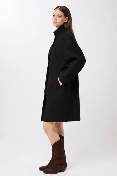 LangerChen LangerChen Kurzer Mantel aus Walk mit Membran, Black (schwarz), – Produktbild 3 von 4
