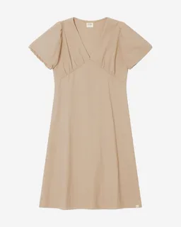 MATONA MATONA Damen vegan Kleid V-Ausschnitt Sand – Produktbild 1 von 1