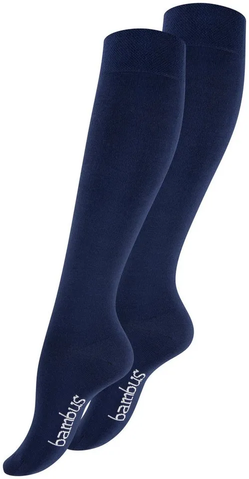 Vincent Creation® Kniestrümpfe (4-Paar) mit handgekettelter Spitze, Blau, – Produktbild 1 von 3