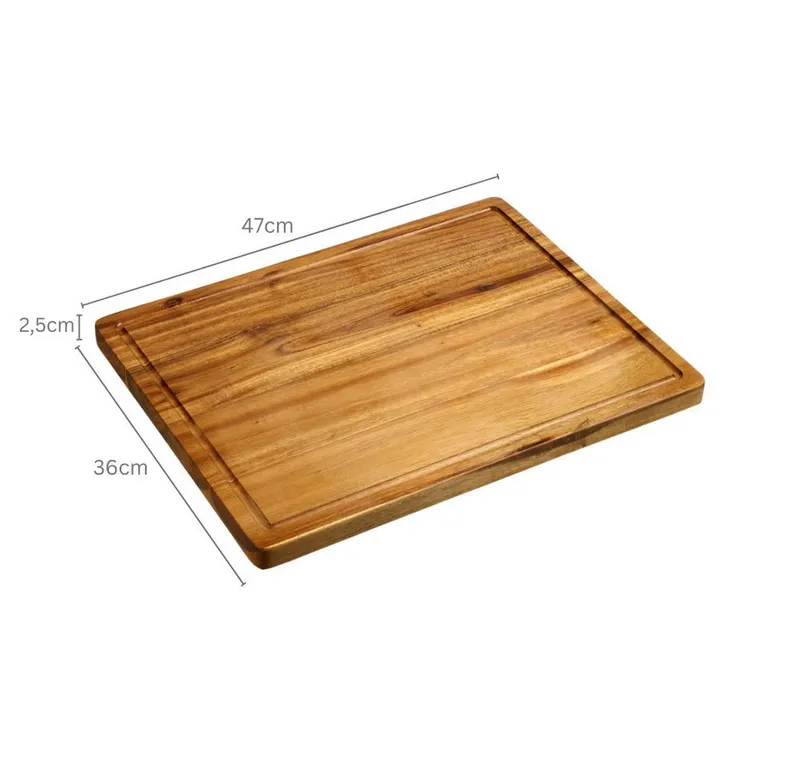 Kesper Kesper Schneidebrett Tranchierbrett, Akazie, FSC, Akazienholz, (1-St), mit Saftrille, Beige, – Produktbild 8 von 8