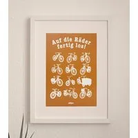 päfjes päfjes Auf die Räder fertig los - Poster A4, Curry, – Produktbild 1 von 1