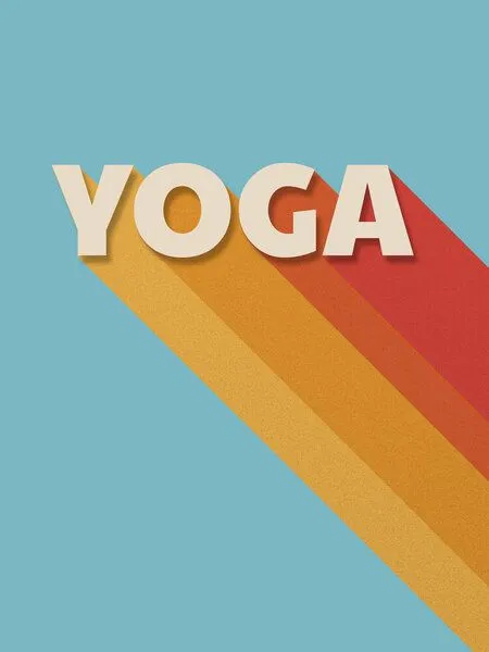Photocircle Photocircle Poster / Leinwandbild - Yoga retro typography – Produktbild 1 von 4