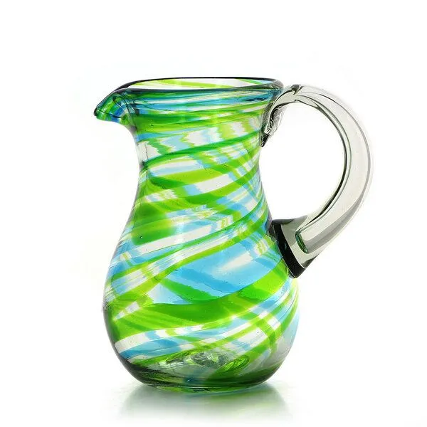 GLOBO Fair Trade GLOBO Fair Trade Krug Jarra aus Recyclingglas, mundgeblasen, Mangrove, – Produktbild 1 von 1