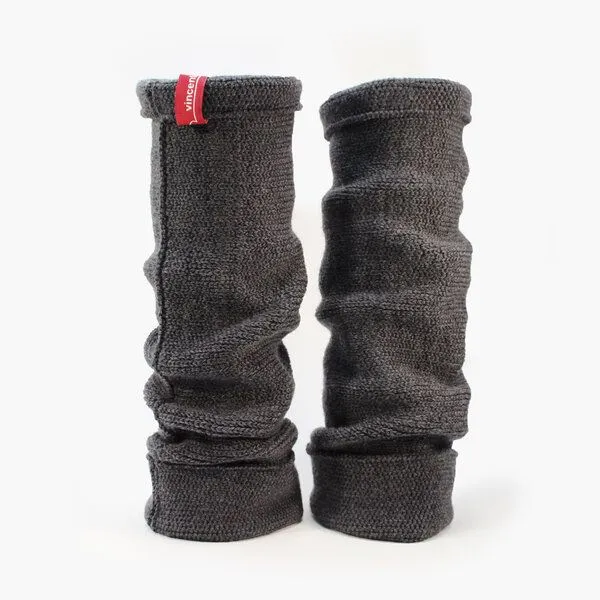vincente vincente Beinstulpen gestrickt aus reiner Wolle, Grau, – Produktbild 1 von 2