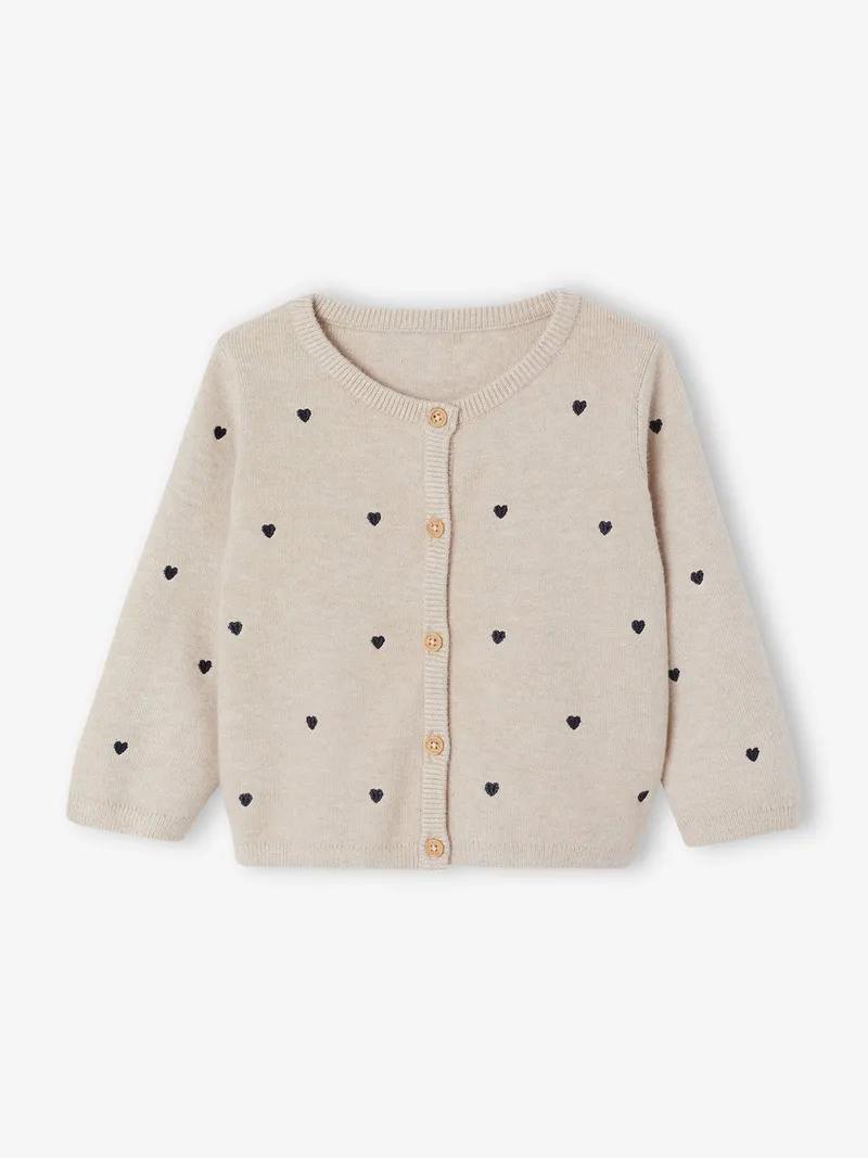 Vertbaudet Vertbaudet Baby Strickset aus Strickjacke, Beige meliert, – Produktbild 4 von 4