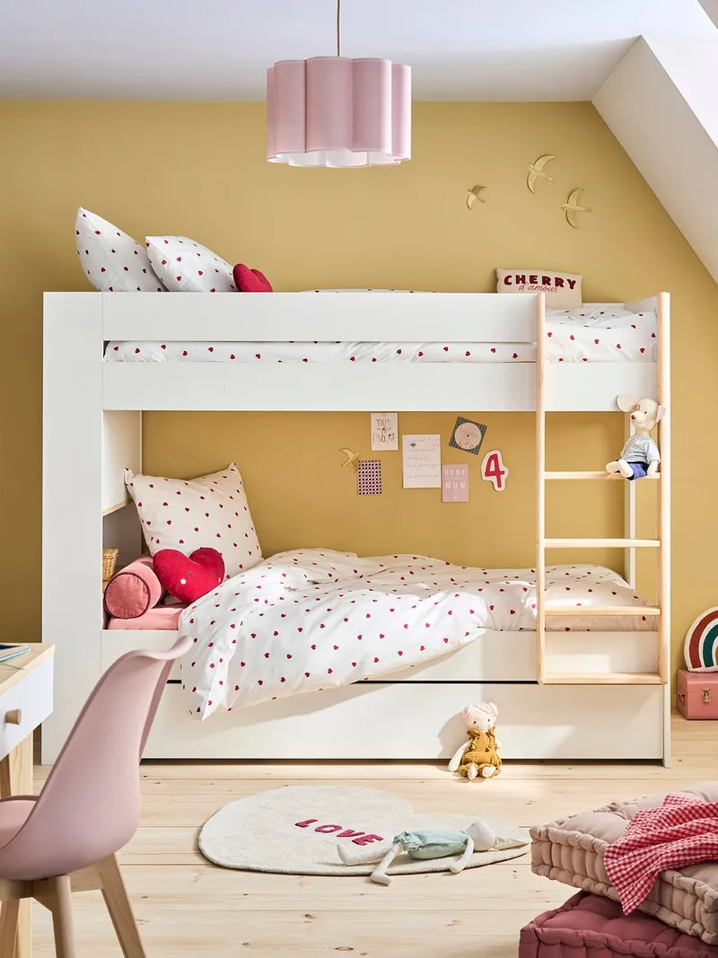 Vertbaudet Kinderbett IDAHO mit Stauraum und Gästebett, Weiß, – Produktbild 1 von 4