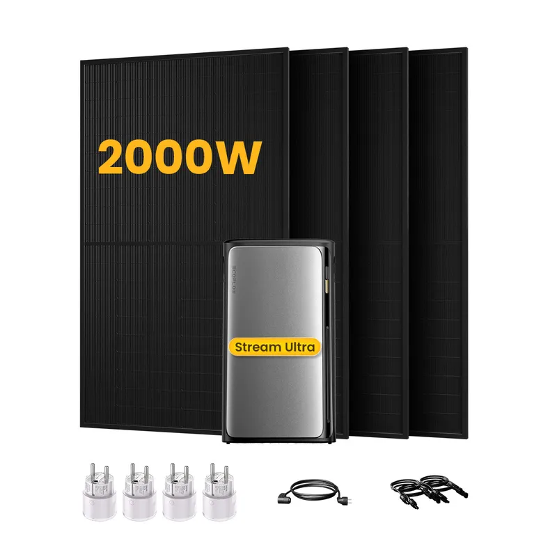 EcoFlow EcoFlow Stream Ultra, All-in-One Speicher für Balkonkraftwerke, mit 4 x 500 Bifaziale Solarmodule, by Powerness - Stream Ultra | 1920Wh / 4 x Smart Plug / Selbstabholung – Produktbild 1 von 1