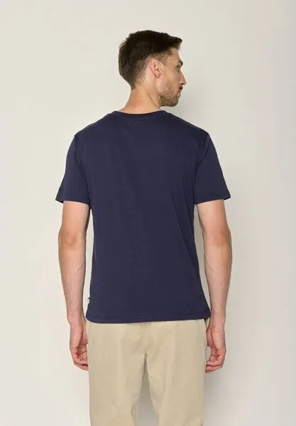 GreenBomb GREENBOMB Basic Fusion - Lässiges Oversize-T-Shirt aus Bio-Baumwolle / GOTS / Fair & Vegan, Blau (marineblau), – Produktbild 3 von 4