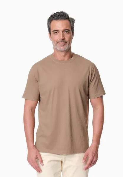 ORGANICATION ORGANICATION TAYLANN | Basic T-Shirt aus Bio-Baumwolle, Gravel, – Produktbild 1 von 3