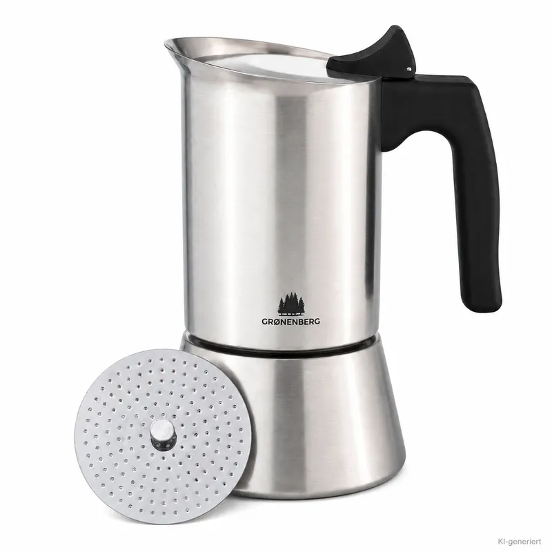 GROENENBERG GROENENBERG Edelstahl Espressokocher 4 Tassen (200 ml) | Induktion geeignet – Produktbild 6 von 6