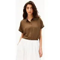 ARMEDANGELS ARMEDANGELS LARISAANA Damen Bluse aus LENZING ECOVERO Viskose, Dried palm, – Produktbild 1 von 1