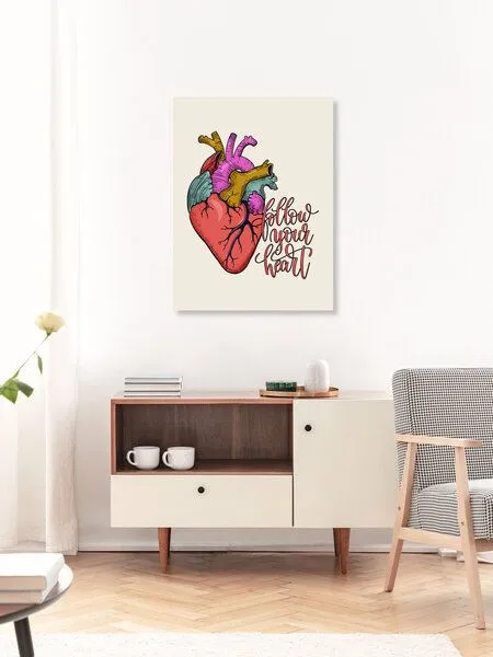 Photocircle Photocircle Poster / Leinwandbild - FOLLOW YOUR HEART – Produktbild 3 von 4