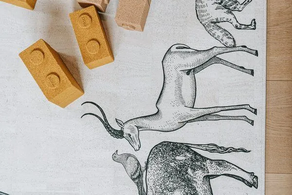 Clarissakork Clarissakork Kork Kinderteppich Arche Noah, Creme (weiss), – Produktbild 2 von 2