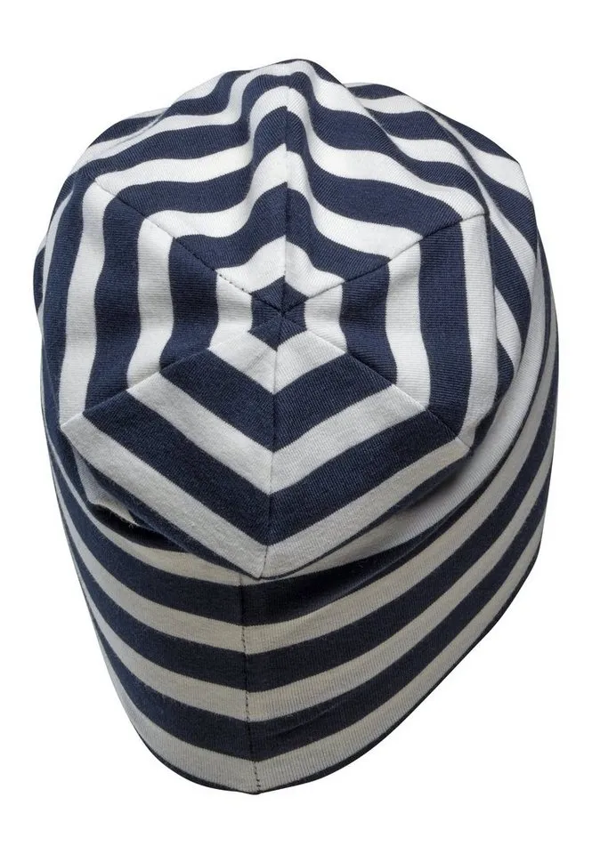 Sterntaler Sterntaler Beanie OCS Beanie (1-St) Kindermütze aus Singlejersey mit breitem Ringel, Blau, – Produktbild 2 von 5