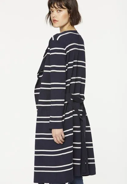 ARMEDANGELS ARMEDANGELS SEVAAL STRIPES - Damen Longcardigan aus Bio-Baumwolle, Navy-off white, – Produktbild 2 von 4