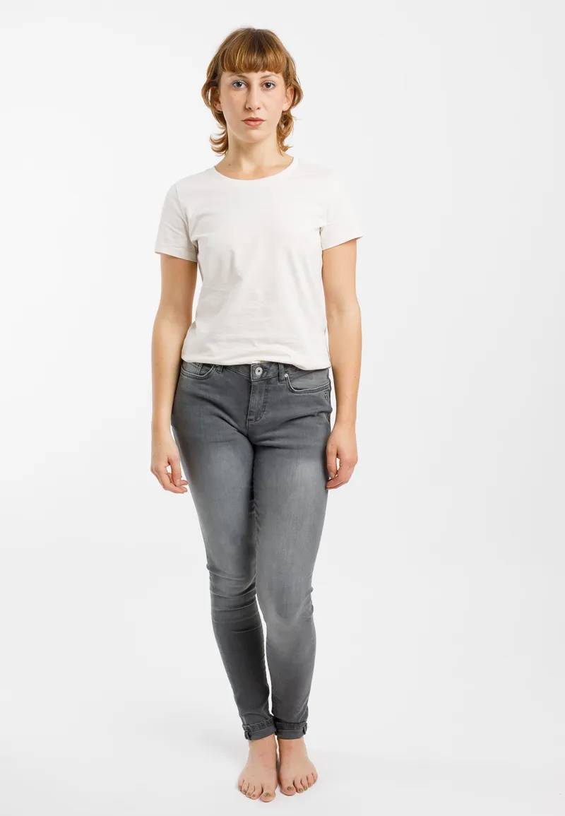 TORLAND TORLAND Damen vegan Skinny Jeans Rosa Grau, Hellgrau, – Produktbild 1 von 2