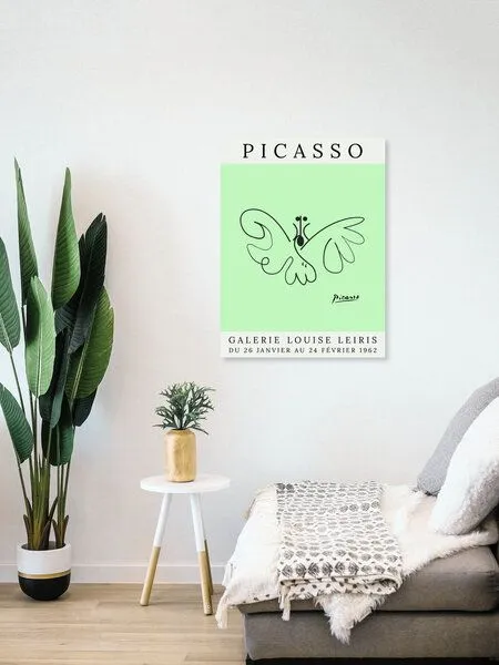 Photocircle Photocircle Poster / Leinwandbild - Picasso Schmetterling – grün – Produktbild 4 von 4