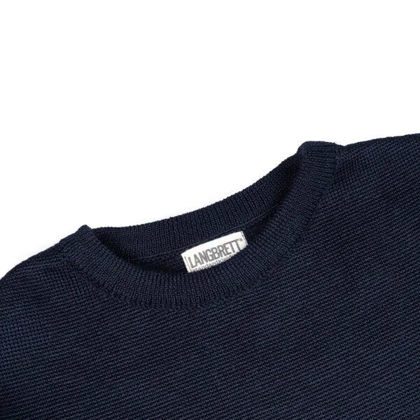 LANGBRETT LANGBRETT grobstrick pullover | schurwolle | unisex, Dunkelblau (blau), – Produktbild 3 von 3