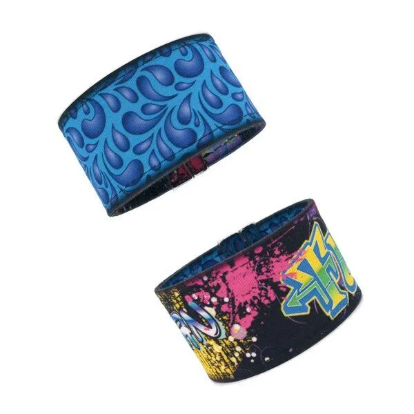 Seegarn Seegarn Wende-Armband 4cm, Paisley gr (blau) / graffiti (bunt), – Produktbild 1 von 2