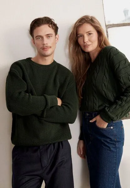 Givn Berlin Givn Berlin Strickpullover GBBRENDAN loose Fit aus Bio-Baumwolle, Grün, – Produktbild 1 von 4